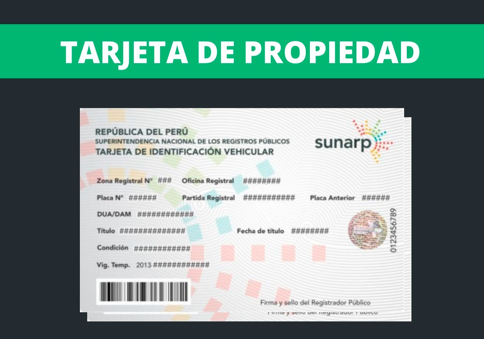 Tarjeta Propiedad